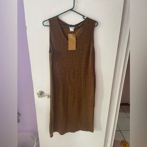 NWT Gottex Brown Sparkly Swinsuit Cover Dress L